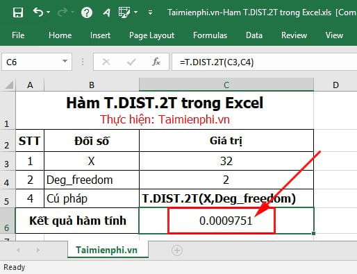 ham t dist 2t trong excel 3 ham t dist 2t trong excel 3