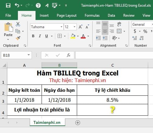 ham tbilleq trong excel 2 ham tbilleq trong excel 2