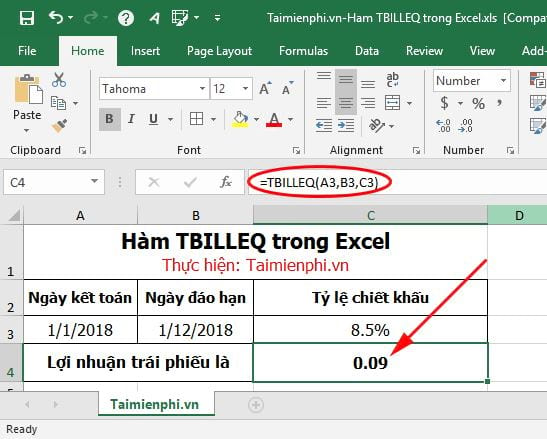 ham tbilleq trong excel 4 ham tbilleq trong excel 4