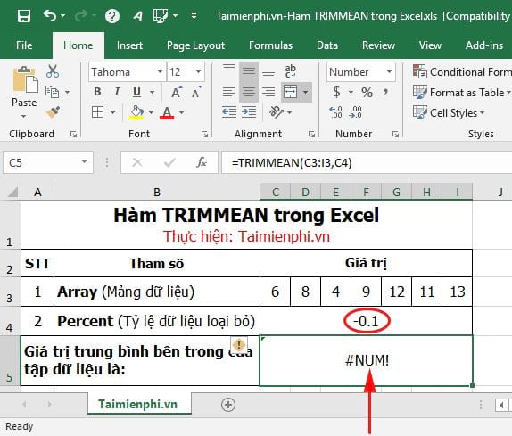 ham trimmean trong excel 4 ham trimmean trong excel 4