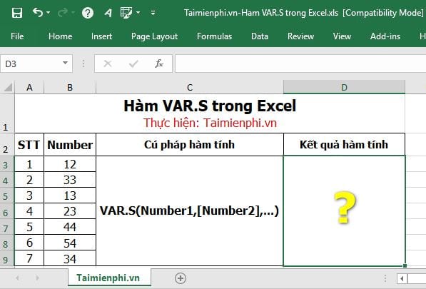 ham var s trong excel 2 ham var s trong excel 2