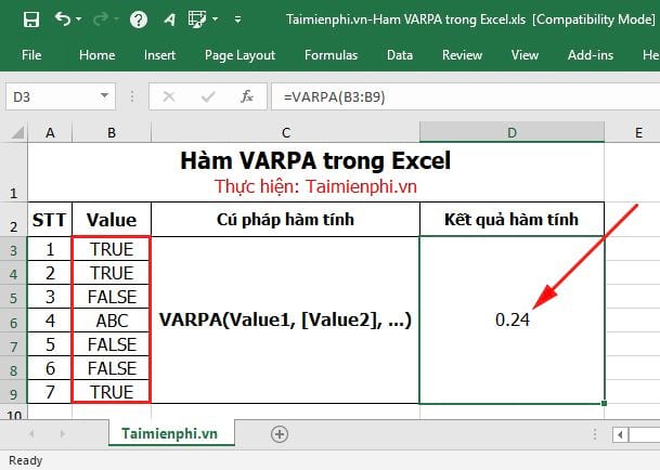 ham varpa trong excel 5 ham varpa trong excel 5