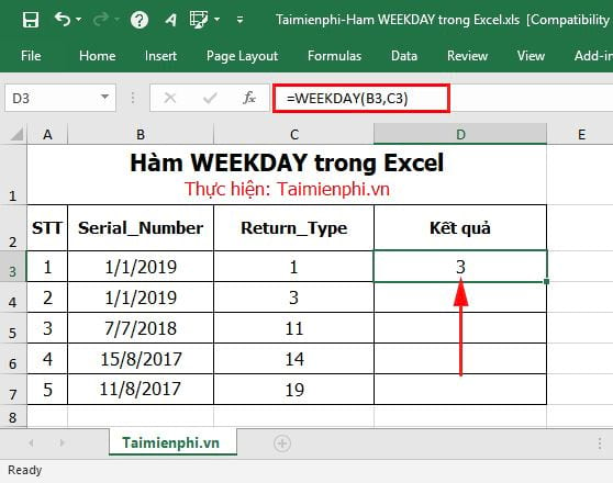 ham weekday trong excel 3 ham weekday trong excel 3