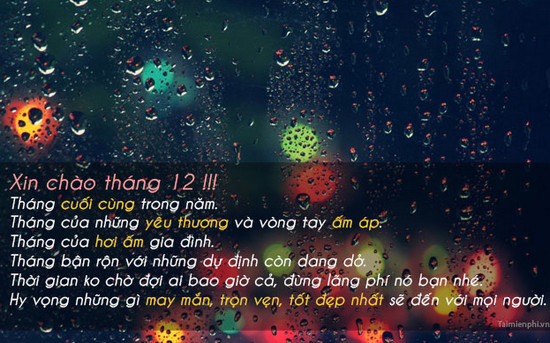 hinh anh chao thang 12 lam stt 2 hinh anh chao thang 12 lam stt 2