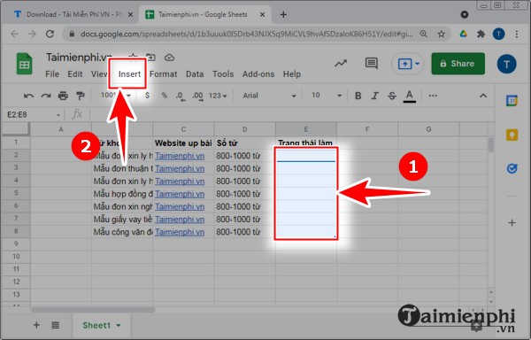 huong dan chen checkbox tren google sheets 1 huong dan chen checkbox tren google sheets 1