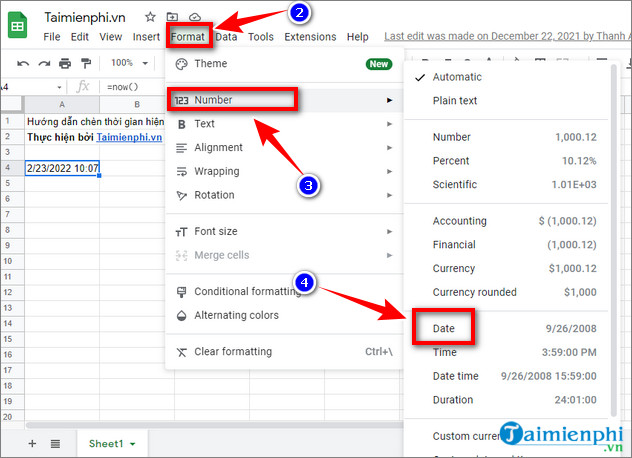 huong dan chen thoi gian hien tai vao google sheets 5 huong dan chen thoi gian hien tai vao google sheets 5