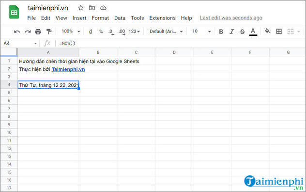 huong dan chen thoi gian hien tai vao google sheets 8 huong dan chen thoi gian hien tai vao google sheets 8