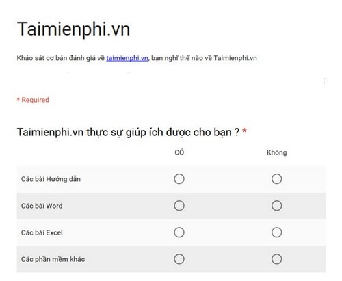 lua chon hinh thuc tra loi trong goggle forms 18 lua chon hinh thuc tra loi trong goggle forms 18