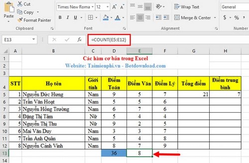 nhung ham excel co ban nhung ham excel co ban