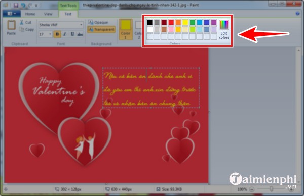 tao thiep valentine bang paint 38 tao thiep valentine bang paint 38