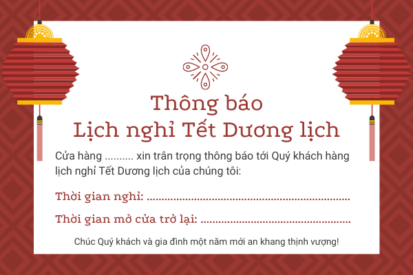 thong bao nghi tet 6 thong bao nghi tet 6