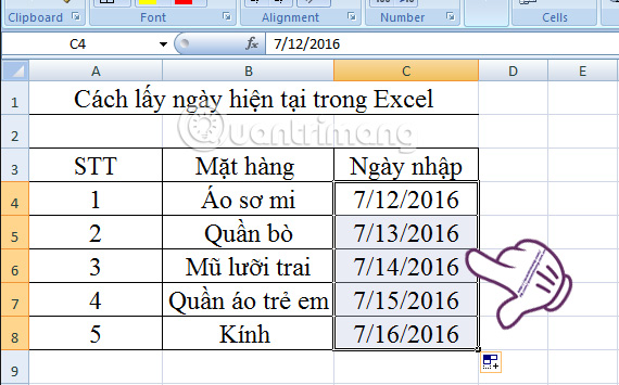 Excel chen ngay to hop phim copy Excel chen ngay to hop phim copy