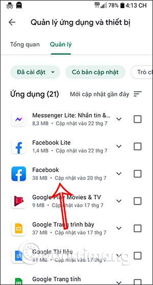 Facebook cap nhat ung dung 5 Facebook cap nhat ung dung 5