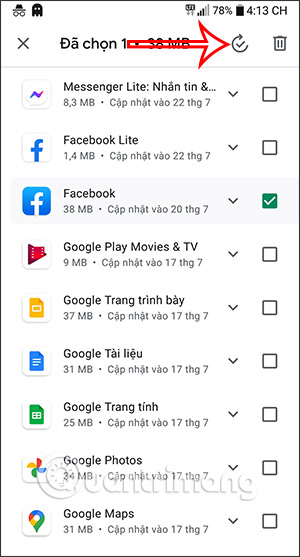 Facebook cap nhat ung dung 6 Facebook cap nhat ung dung 6