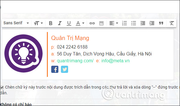 Gmail tao chu ky 20 Gmail tao chu ky 20