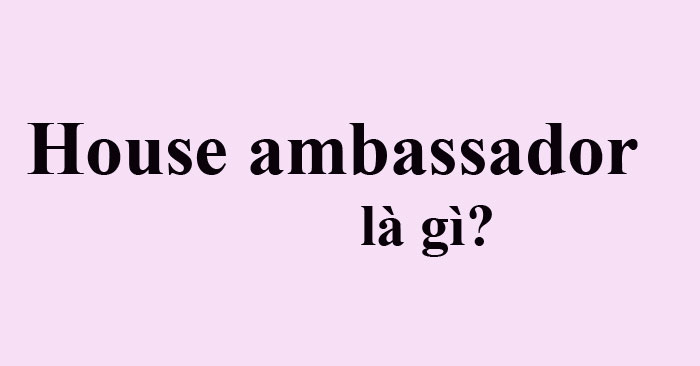 House ambassador la gi 700 House ambassador la gi 700