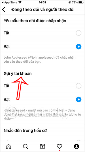 Instagram tat goi y theo doi tai khoan 10 Instagram tat goi y theo doi tai khoan 10