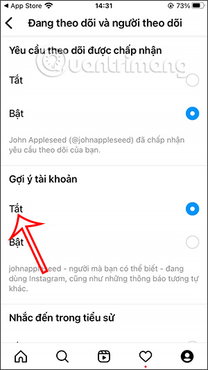 Instagram tat goi y theo doi tai khoan 11 Instagram tat goi y theo doi tai khoan 11