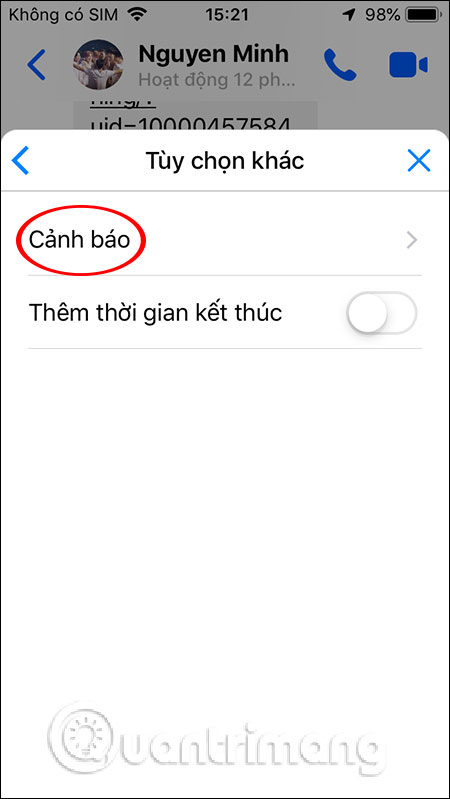 Messenger tao nhac su kien 9 Messenger tao nhac su kien 9