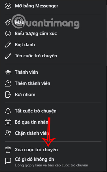 Messenger xoa nhom 7 Messenger xoa nhom 7