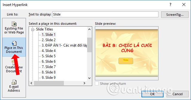 PowerPoint tao lien ket slide 9 PowerPoint tao lien ket slide 9