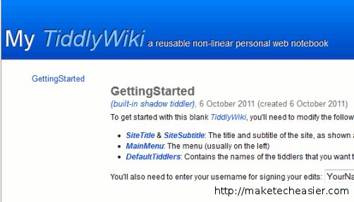 Tiddlywiki Tiddlywiki