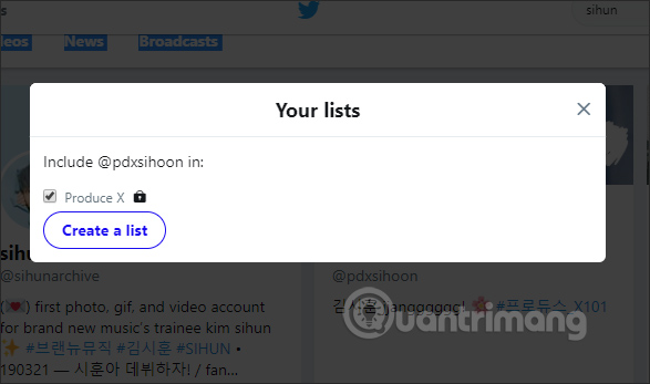 Twitter tao list tai khoan 6 Twitter tao list tai khoan 6