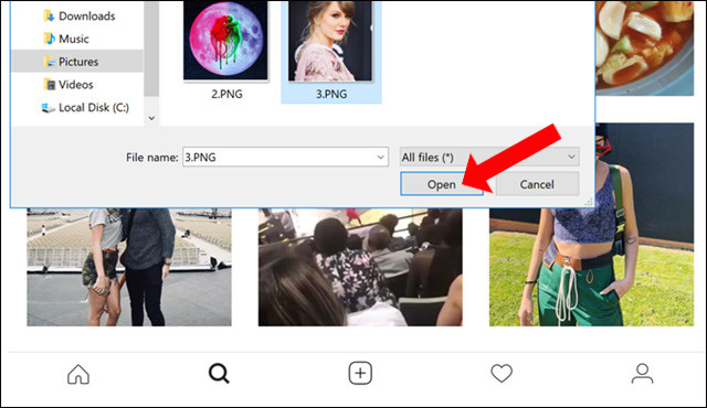 Upload for Instagram windows 10 chon anh Upload for Instagram windows 10 chon anh