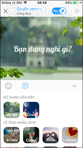 Zalo viet trang thai phong nen 2 Zalo viet trang thai phong nen 2