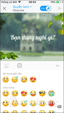 Zalo viet trang thai phong nen 7 Zalo viet trang thai phong nen 7