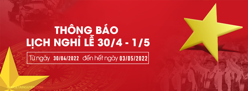 Mẫu banner thông báo nghỉ lễ 30/4 và 1/5 năm 2022