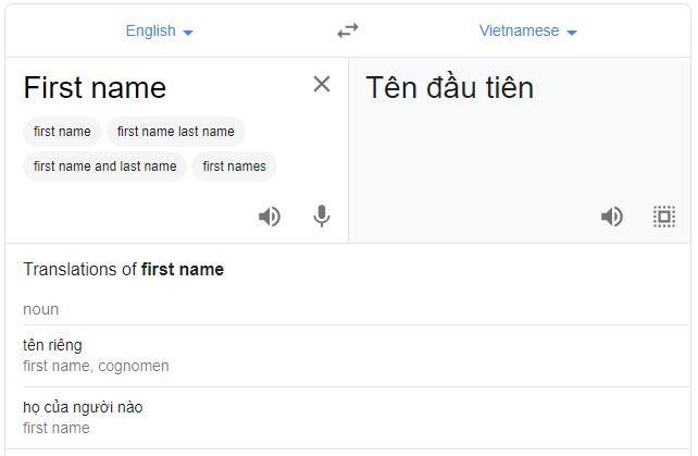 bang dich first name cua google bang dich first name cua google