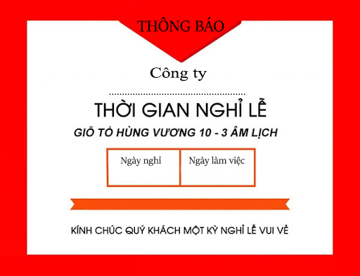 Mẫu banner thông báo nghỉ lễ 30/4 trực tuyến