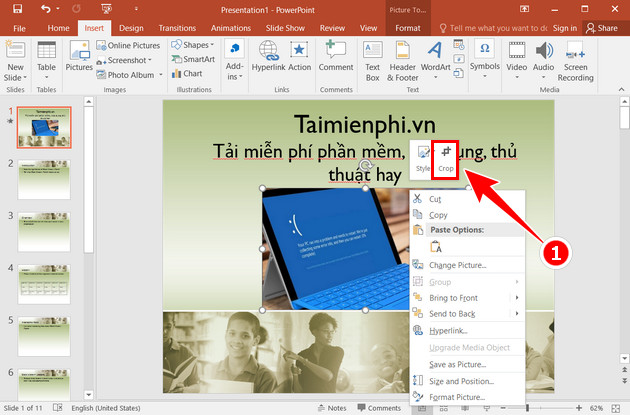 cach cat anh trong powerpoint 1 cach cat anh trong powerpoint 1