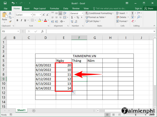 cach tach ngay thang nam trong excel 2 cach tach ngay thang nam trong excel 2