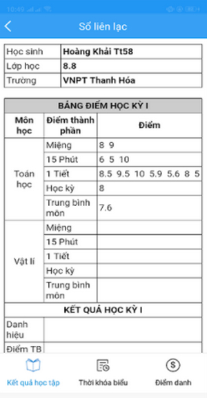 vnedu tra cứu điểm