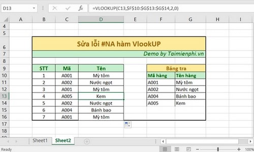 loi ham vlookup sua loi ham vlookup trong excel 4 loi ham vlookup sua loi ham vlookup trong excel 4