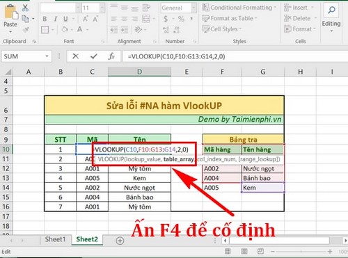 loi ham vlookup sua loi ham vlookup trong excel 5 loi ham vlookup sua loi ham vlookup trong excel 5