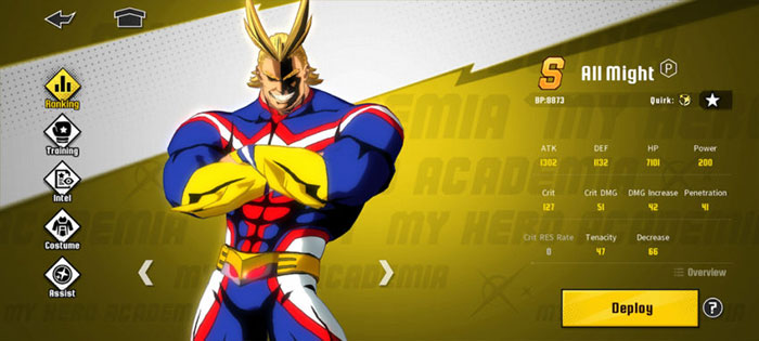 All Might là nhân vật mạnh nhất trong cả hai chế độ.