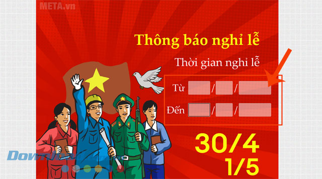 Hướng dẫn tạo banner thông báo nghỉ lễ 30/4 – 1/5 trực tuyến