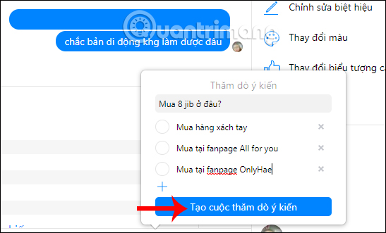 tao poll binh chon Messenger tao tao poll binh chon Messenger tao