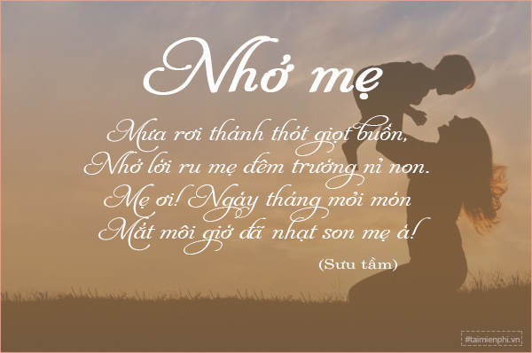 tho ve me 4 cau hay nhat 2 tho ve me 4 cau hay nhat 2