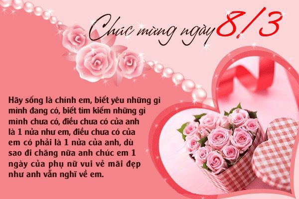 Hình ảnh đẹp chúc mừng bạn gái nhân ngày 8/3