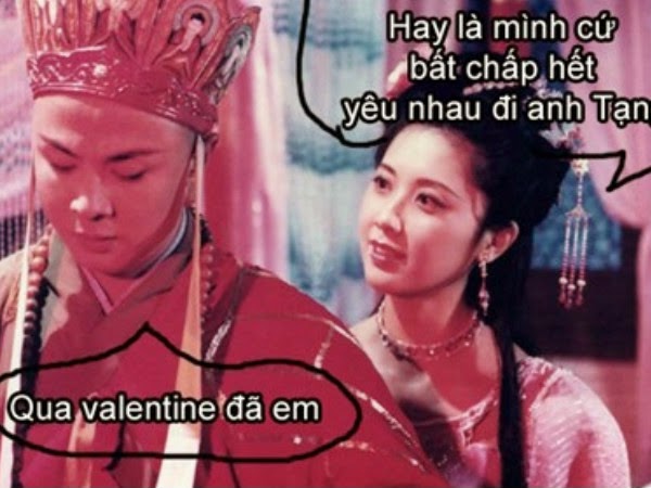 Hình ảnh tình yêu hài hước qua valentine