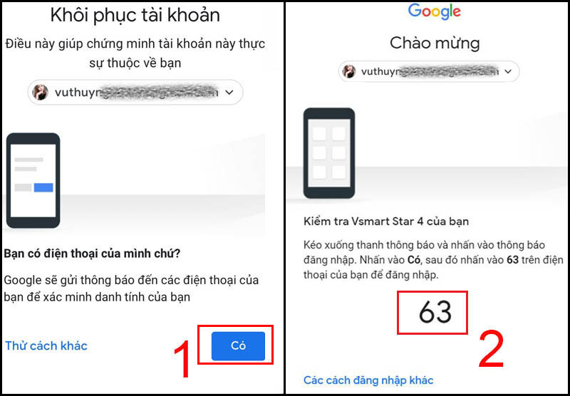 Google hiển thị các số có 1 hoặc 2 chữ số