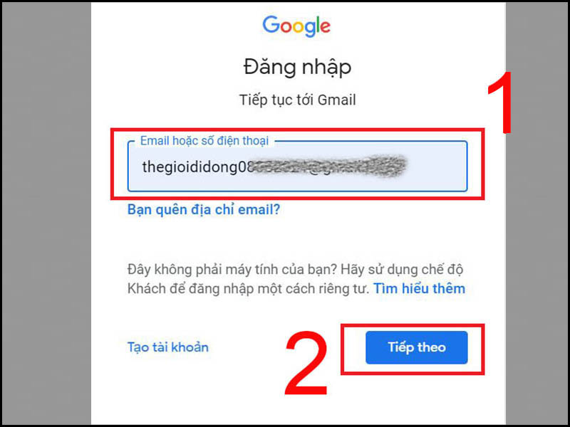 Truy cập tài khoản Google của bạn trên máy tính