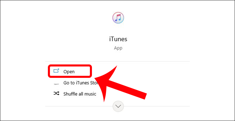 Mở ứng dụng iTunes trên máy tính của bạn