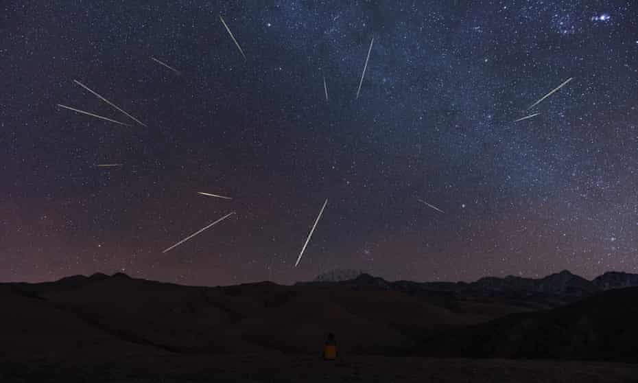 Hình ảnh mưa sao băng Geminids năm 2021