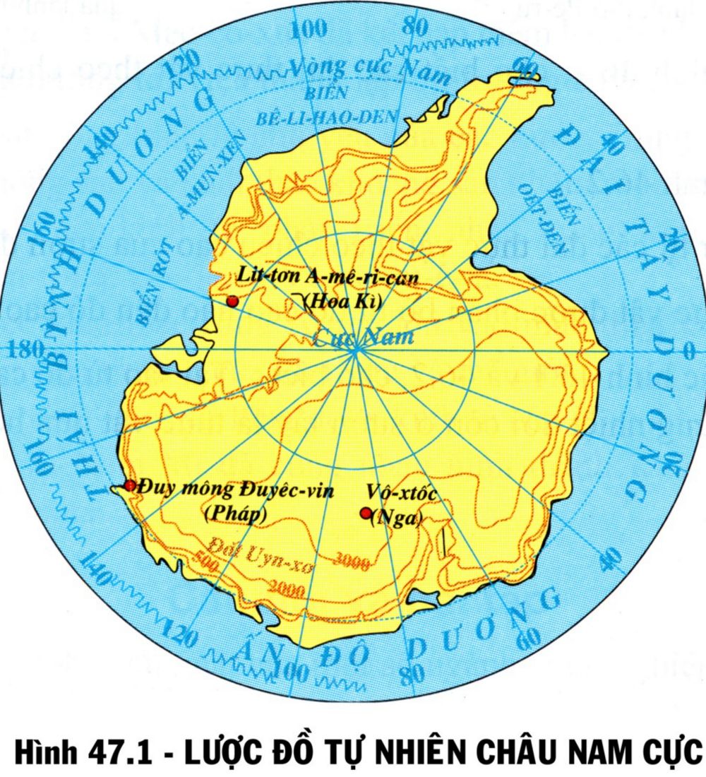 Lược đồ tự nhiên Châu Nam Cực
