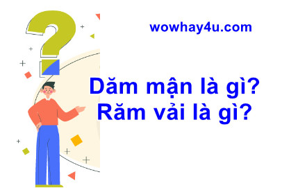 Dam man la gi Ram vai la gi doc ngay Dam man la gi Ram vai la gi doc ngay